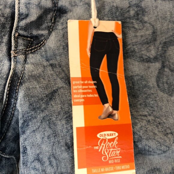 NWT Old Navy Womens Jeans Size 2 Blue Denim Rockstar Mid-Rise Skinny Ankle Chic - Picture 11 of 16